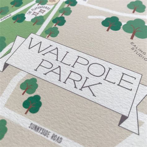 Walpole Park Illustrated Map Print