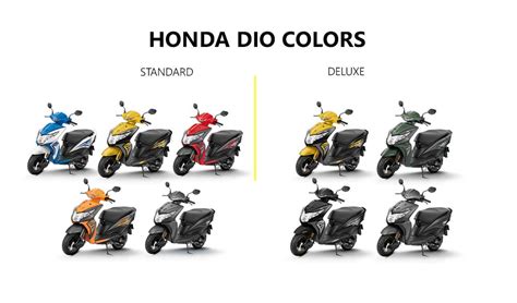 2019 Honda Dio Colors: Red, Yellow, Blue, Orange, Grey, Green, Black ...