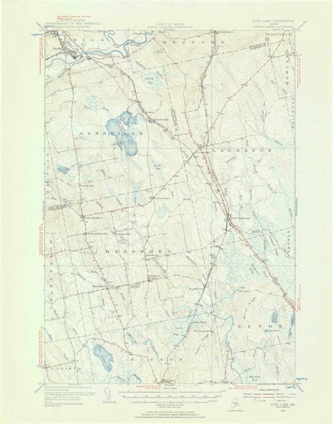 Boyd Lake, Maine 1955 (1956) USGS Old Topo Map Reprint 15x15 ME Quad 306484 - OLD MAPS