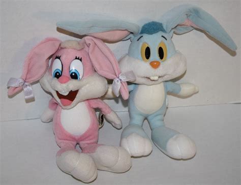 Tiny Toons plush Babs Buster Bunny Rabbit stuffed animal lot of 2 ...