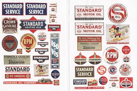 JL Innov - Vintage Gas Station Signs - Standard Oil 1930s-50s pkg(42 ...