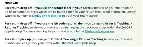 Returns Tracking : Zalora Malaysia