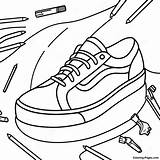 Vans Shoes Coloring Page  Pagescom sketch template