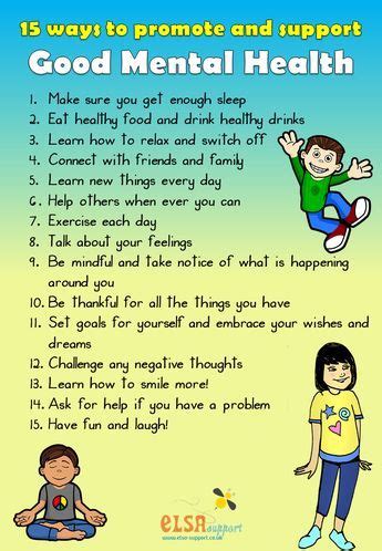 15 Ways to Good Mental Health - Elsa Support | Good mental health, Kids ...