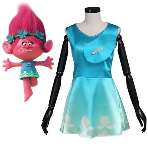 Trolls Cosplay Trolls Princess Poppy Dress Costume Adult Women's ...