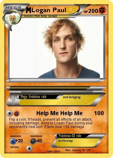 Pokémon Logan Paul 29 29 - Help Me Help Me - My Pokemon Card