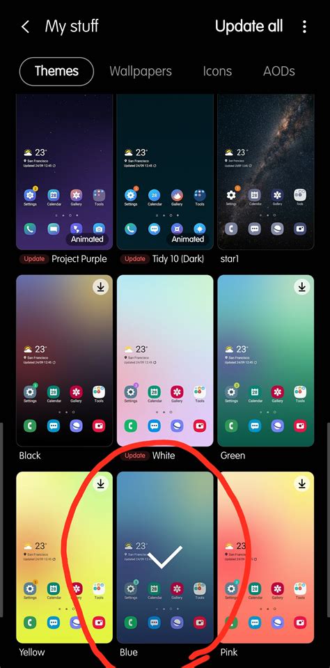 Samsung themes that were configured to work in dark mode are no longer working in One UI 2.1 : r ...