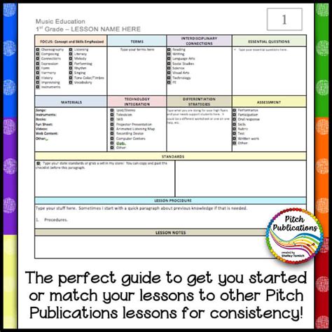 Printable Music Lesson Plan Template - Printable Templates Free