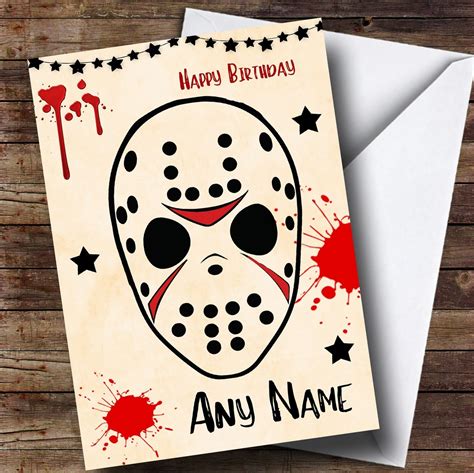 Jason Voorhees Friday 13Th Personalised Birthday Card - The Card Zoo