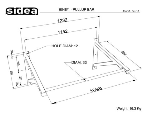 9048/1 Pull-Up Bar - Sidea Fitness Company International