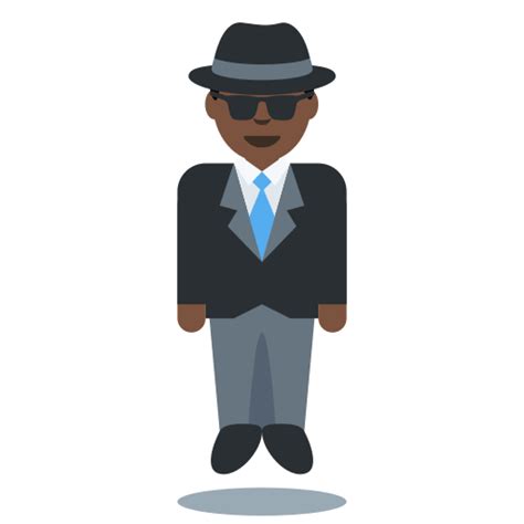 🕴🏿 Man in Suit Levitating Emoji with Dark Skin Tone Meaning