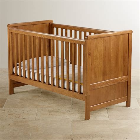 Original Rustic Cot Bed in Solid Oak | Oak Furniture Land