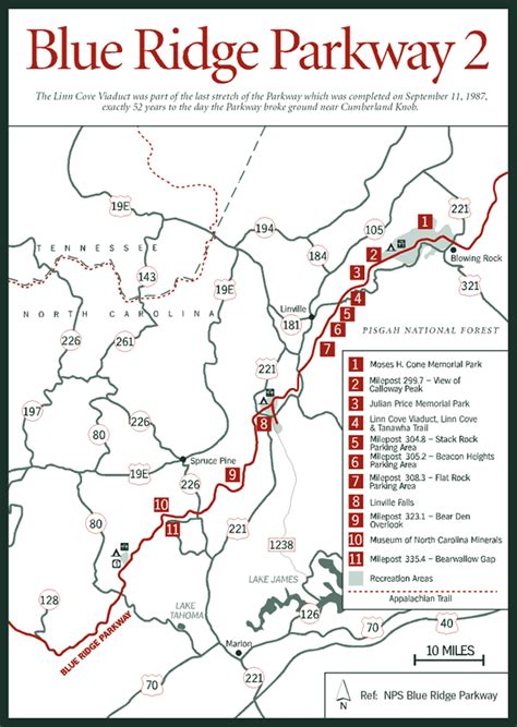 Sherpa Guides | North Carolina | Mountains | Blue Ridge Parkway II Map