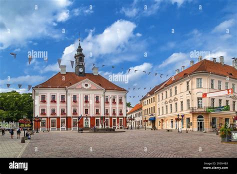 Town hall square, Tartu, Estonia Stock Photo - Alamy