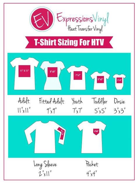 Logo size for HTV on shirts | Cricut vinyl, Expressions vinyl, Cricut craft room