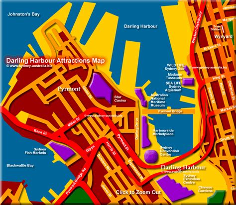 Darling Harbour Map - Sydney Tourist Attractions