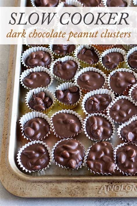 Dark Chocolate Peanut Clusters | Chocolate peanut clusters, Chocolate candy recipes, Christmas ...