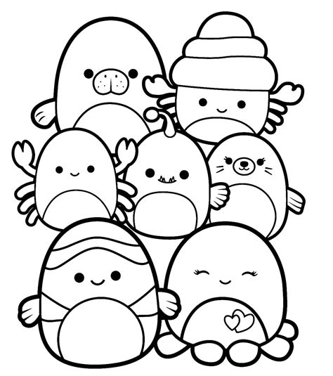 Adorable Squishmallows coloring page - Download, Print or Color Online for Free