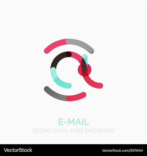 Email business symbol or at sign logo Royalty Free Vector