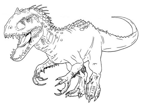 Indoraptor In Jurassic World Coloring Page - Free Printable Coloring Pages for Kids