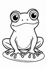 Frog Picture Coloring Page – Color My Pages sketch template