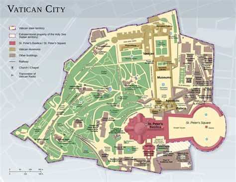 Large detailed map of Vatican city with other marks | Vatican | Europe | Mapsland | Maps of the ...