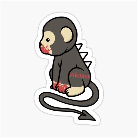 "Evil Monkey" Sticker by aikomo | Redbubble