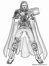 The Avengers Thor Coloring Pages sketch template