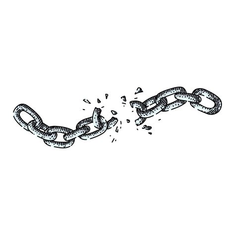 broken chain sketch hand drawn vector 17420528 Vector Art at Vecteezy