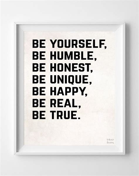 Be Yourself Typography Print | Motivational prints, Typography prints ...