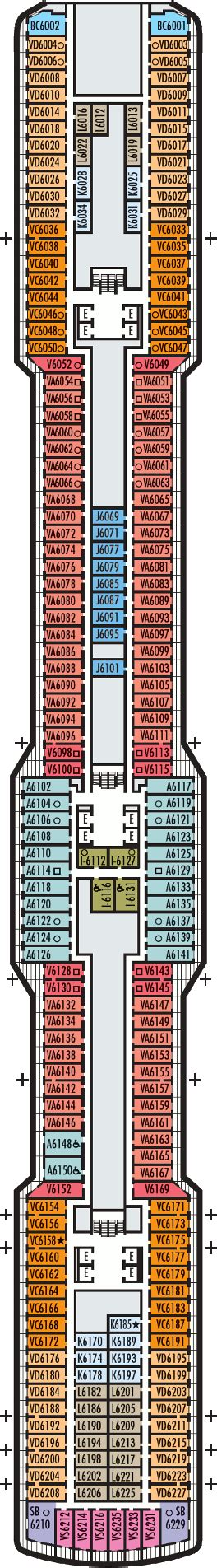 Koningsdam Deck Plans- Holland America Line Koningsdam Cruises ...