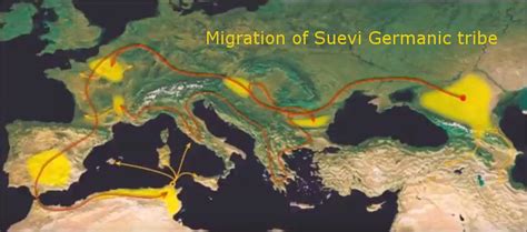 advance of Germanic tribes which became the Suevi in Gaul... Sarmations ...