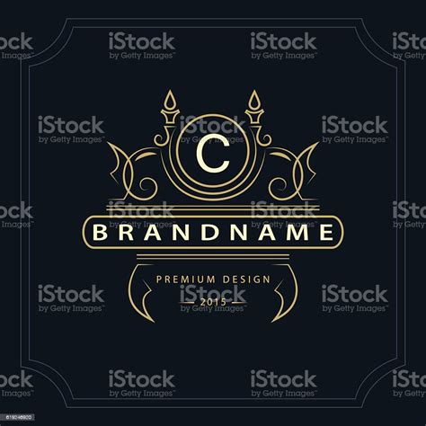 Monogram Design Graceful Template Elegant Business Emblem Letter C Vector Stock Illustration ...