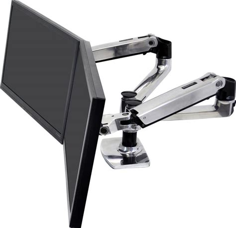 Ergotron 45-245-026 - LX Desk Monitor Arm for Two Side-by-Side Monitors ...