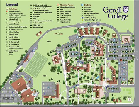 Carroll College Campus Map | Draw A Topographic Map