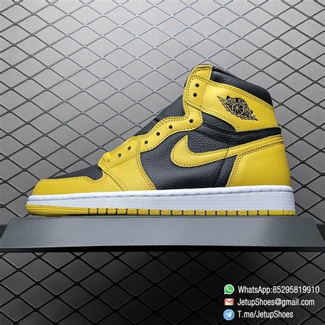 Air Jordan 1 Retro High Pollen SKU 555088-701 Yellow Overlays Atop a ...