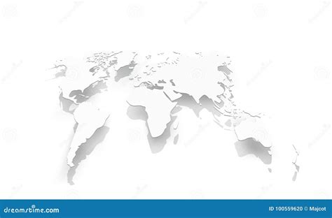 Image of world map paper stock vector. Illustration of east - 100559620