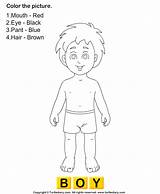 Body Parts Coloring Pages For Toddlers sketch template