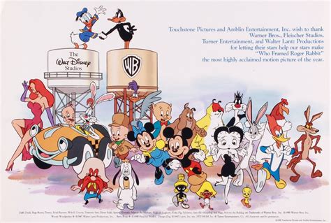 Walt Disney Studios & Warner Brothers 12x17.5 "Who Framed Roger Rabbit ...