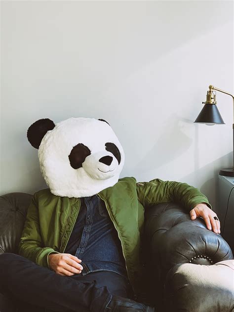 HD wallpaper: person wearing panda costume head, halloween, panda head, man | Wallpaper Flare