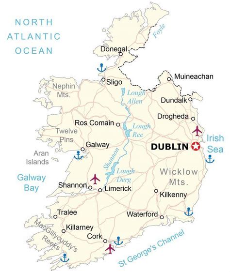 Geography Of Ireland Map - Venus Jeannine