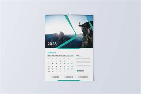 Wall Calendar 2023 Template Design Graphic by KamrulDner · Creative Fabrica