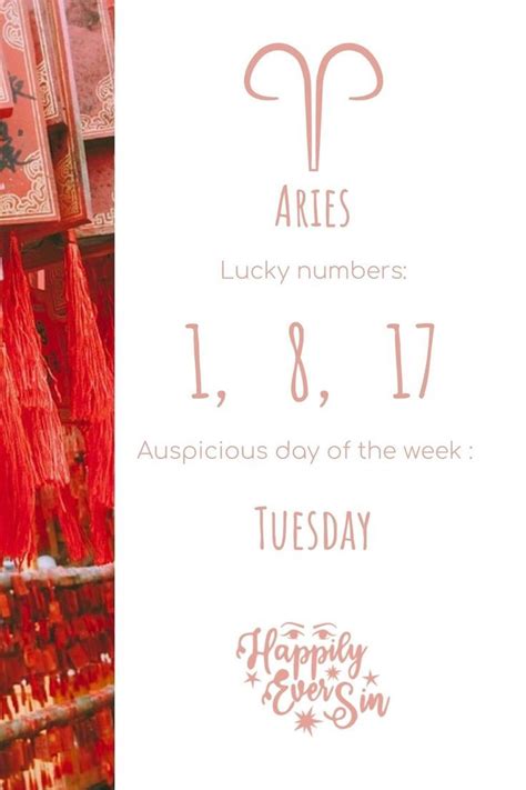 Aries Lucky Numbers & Auspicious Day