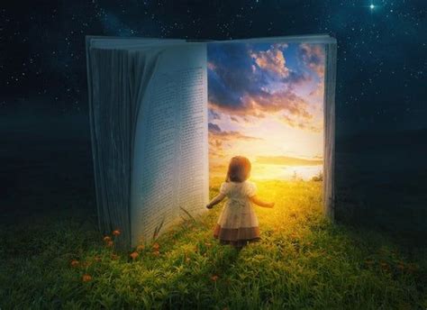 Little Girl Walking into an Open Book A-90973 (6 Sizes Art Prints ...