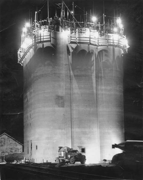 Big Bend Railroad History: 1955 Grain Elevator Construction Photo