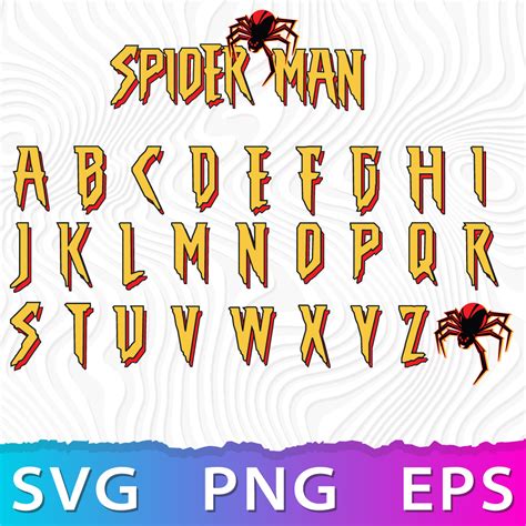 Spiderman Font Svg Spiderman Vector Font Superhero Font Svg Spiderman | The Best Porn Website