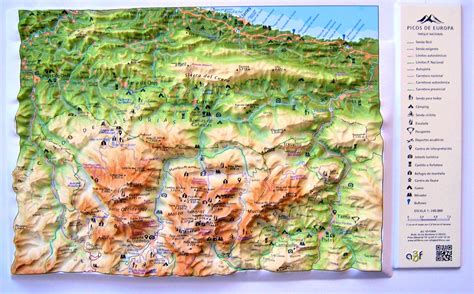 Reliefkarte Picos de Europa - 3D-Relief Wandkarten