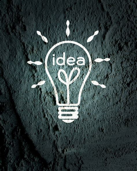 Idea Light Bulb Icon On Wall Texture Free Stock Photo - Public Domain ...