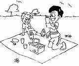 Family Picnic In Summer Coloring Pages  NetArt sketch template