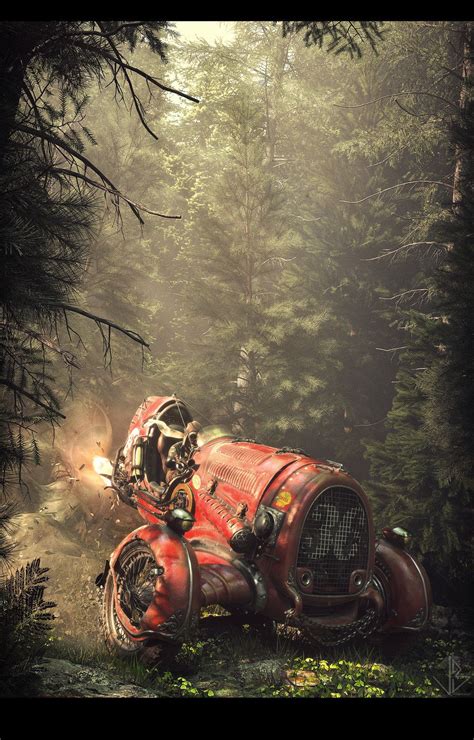 "King Bishop" Steampunk racing car, Samuel St on ArtStation at https://www.artstation.com ...